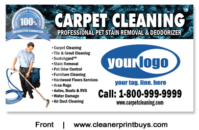 Carpet Cleaning Business Cards #C0007 UV Gloss Front