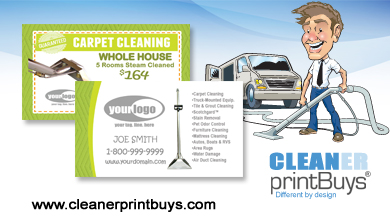 Carpet Cleaning Business Cards #C1005 UV Gloss