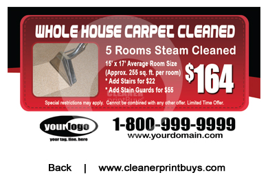 Carpet Cleaning Business Cards #C1010 Matte Back