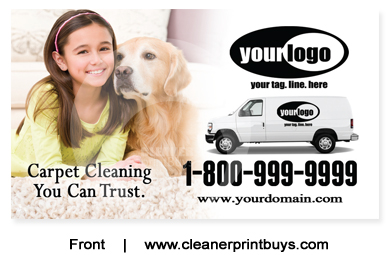 Carpet Cleaning Business Cards #C1020 Matte Front