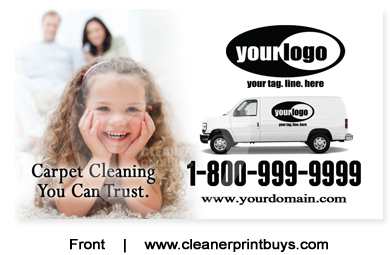 Carpet Cleaning Business Cards #C1021 UV Gloss Front
