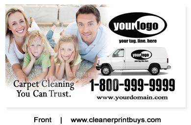 Carpet Cleaning Business Cards #C1023 UV Gloss Front