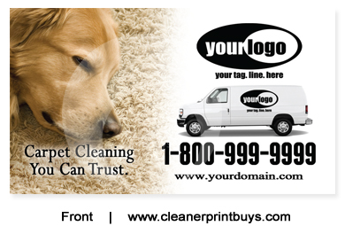 Carpet Cleaning Business Cards #C1024 UV Gloss Front