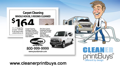 Carpet Cleaning Business Cards #C1075 UV Gloss