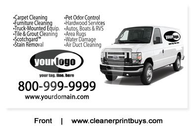Carpet Cleaning Business Cards #C1075 Matte Front