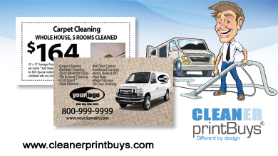 Carpet Cleaning Business Cards #C1076 Matte