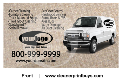 Carpet Cleaning Business Cards #C1076 UV Gloss Front