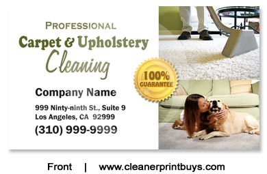 Carpet Cleaning Business Cards #C0002 Matte Front