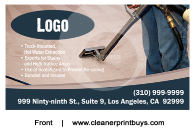 Carpet Cleaning Business Cards #C0004 Matte Front