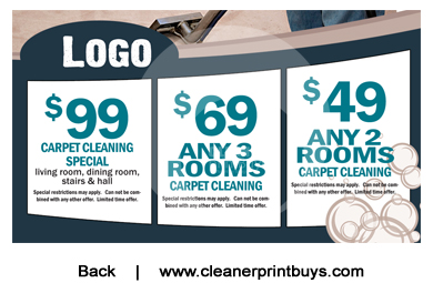 Carpet Cleaning Business Cards #C0004 UV Gloss Back