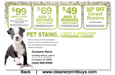 Carpet Cleaning Direct Mail (4 x 6) #C0003 UV Gloss Back