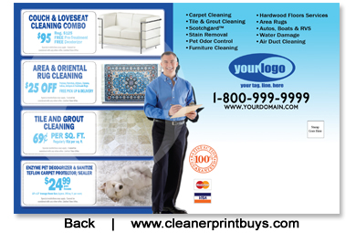 Carpet Cleaning Direct Mail (8.5 x 5.5) #C0008 UV Gloss Back