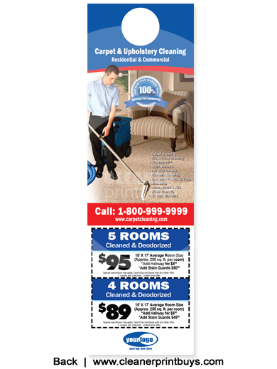 Carpet Cleaning Door Hanger (4.25 x 14) #C0006 UV Gloss Front