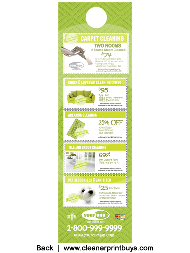 Carpet Cleaning Door Hanger (4.25 x 14) #C1005 AQ Gloss Front