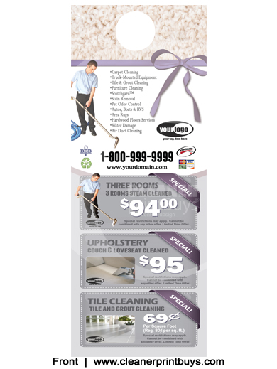 Carpet Cleaning Door Hangers (4.25 x 11) #C1020 UV Gloss Front