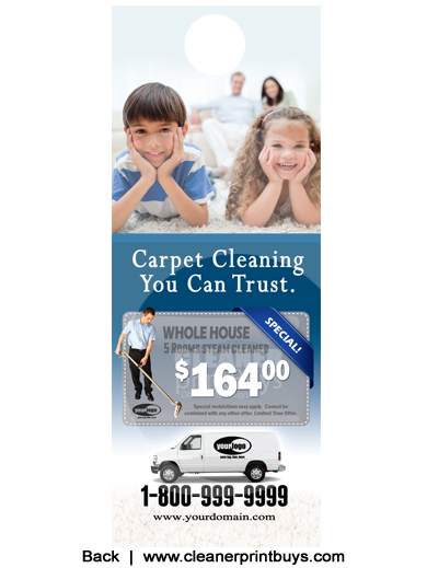 Carpet Cleaning Door Hangers (4.25 x 11) #C1021 UV Gloss Front