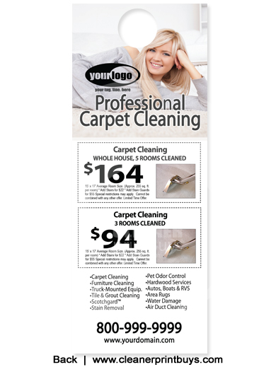 Carpet Cleaning Door Hangers (4.25 x 11) #C1075 UV Gloss Front