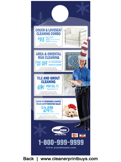 Carpet Cleaning Door Hangers (4.25 x 11) #C2001 AQ Gloss Front