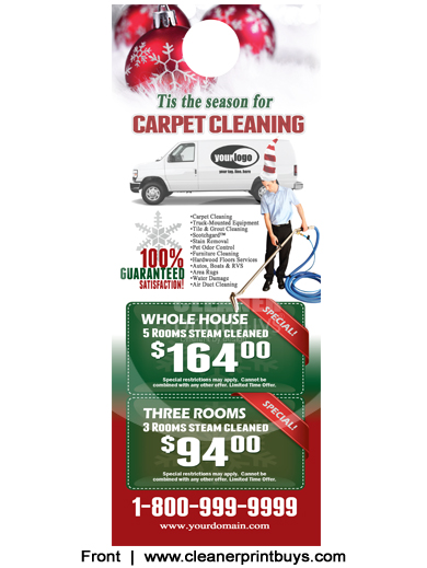 Carpet Cleaning Door Hangers (4.25 x 11) #C2002 AQ Gloss Front