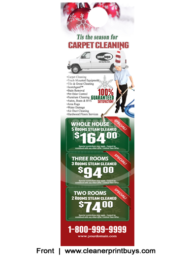 Carpet Cleaning Door Hanger (4.25 x 14) #C2002 AQ Gloss Front