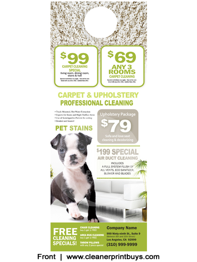 Carpet Cleaning Door Hangers (4.25 x 11) #C0003 UV Gloss Front