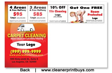 Carpet Cleaning Postcard (4 x 6) #C0001 UV Gloss Back