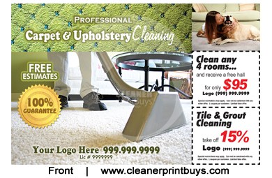 Carpet Cleaning Postcard (4 x 6) #C0002 UV Gloss Front