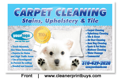 Carpet Cleaning Postcard (6 x 11) #C0005 UV Gloss Front