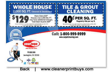 Carpet Cleaning Postcard (4 x 6) #C0006 UV Gloss Back
