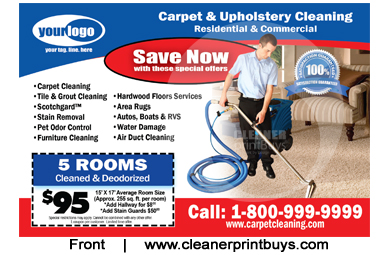 Carpet Cleaning Postcard (8.5 x 5.5) #C0006 UV Gloss Front