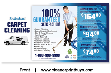 Carpet Cleaning Postcard (6 x 11) #C1001 Matte Front