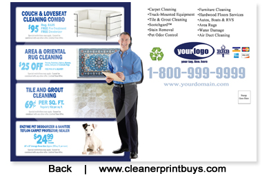 Carpet Cleaning Postcard (8.5 x 5.5) #C1001 UV Gloss Back
