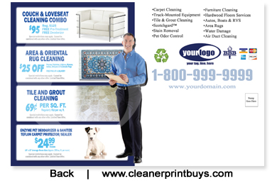 Carpet Cleaning Postcard (8.5 x 5.5) #C1001 Matte Back