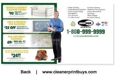 Carpet Cleaning Postcard (6 x 11) #C1002 UV Gloss Back