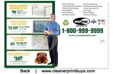 Carpet Cleaning Postcard (8.5 x 5.5) #C1002 Matte Back