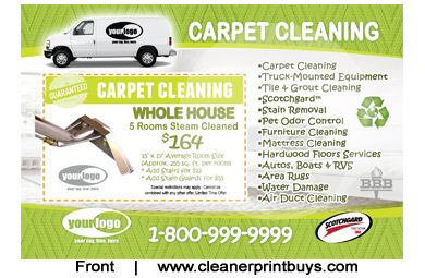 Carpet Cleaning Postcard (4 x 6) #C1005 UV Gloss Front