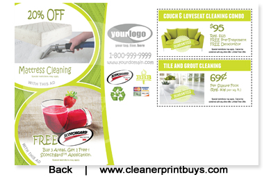 Carpet Cleaning Postcard (4 x 6) #C1005 UV Gloss Back