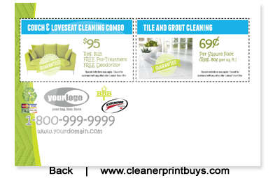 Carpet Cleaning Postcard (4 x 6) #C1006 UV Gloss Back