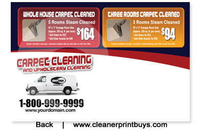 Carpet Cleaning Postcard (4 x 6) #C1010 Matte Back