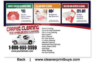 Carpet Cleaning Postcard (8.5 x 5.5) #C1010 Matte Back