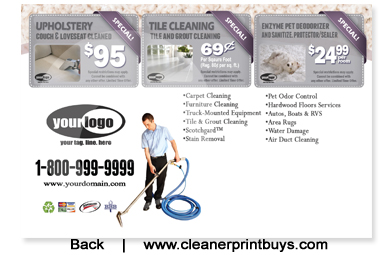 Carpet Cleaning Postcard (4 x 6) #C1020 UV Gloss Back