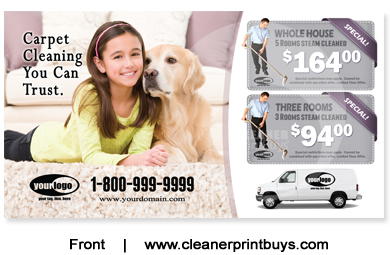 Carpet Cleaning Postcard (6 x 11) #C1020 UV Gloss Front