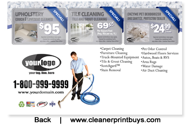 Carpet Cleaning Postcard (8.5 x 5.5) #C1021 Matte Back