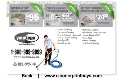 Carpet Cleaning Postcard (4 x 6) #C1023 UV Gloss Back