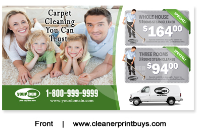 Carpet Cleaning Postcard (6 x 11) #C1023 UV Gloss Front