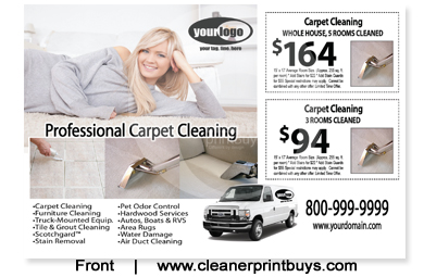 Carpet Cleaning Postcard (4 x 6) #C1075 UV Gloss Front