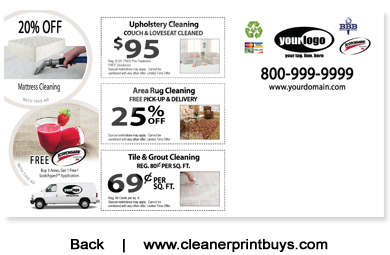 Carpet Cleaning Postcard (6 x 11) #C1075 UV Gloss Back