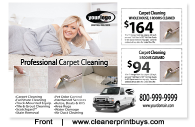 Carpet Cleaning Postcard (8.5 x 5.5) #C1075 UV Gloss Front