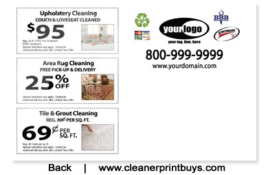 Carpet Cleaning Postcard (8.5 x 5.5) #C1075 UV Gloss Back