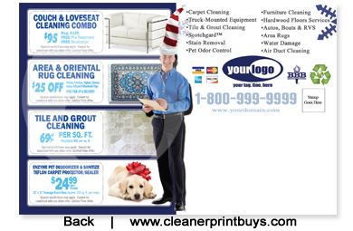 Carpet Cleaning Postcard (4 x 6) #C2001 UV Gloss Back